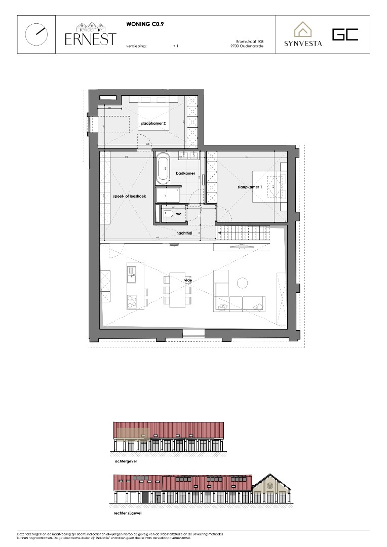 Modern huis met 2 slaapkamers, vide en speel- of leeshoek – Nieuwbouwproject Ernest, Oudenaarde - foto 4