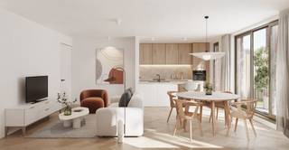 Corneel is een doordacht woonproject met een mix van 12 stijlvolle appartementen en 5 moderne eengezinswoningen. Het parkeren gebeurt volledig ondergronds, wat bijdraagt aan een aangename en rustige buurt. Voor fietsers is er een ruime fietsenstalling voorzien, en ook ondergronds zijn private bergingen beschikbaar — ideaal voor wie extra opbergruimte kan gebruiken.<br /><br />Het project richt zich tot een breed publiek: jong of oud, voor eigen bewoning of als investering.<br /><br />Alle woningen en appartementen zijn uitgerust met vloerverwarming. In combinatie met de geothermische warmtepompen zorgt dit op een bijzonder energiezuinige manier voor aangename warmte tijdens de winter en verkoeling in de zomer.<br /><br />De residentie is kleinschalig opgezet en omvat een gelijkvloers, een eerste en een tweede verdieping. Er is bewust gekozen voor een gevarieerd aanbod van één-, twee- en drie-slaapkamerappartementen. Sommige zijn compact ontworpen voor wie prijsbewust wil kopen, terwijl andere ruimer zijn uitgewerkt voor wie comfort en luxe verkiest.<br /><br />Elk appartement beschikt over een aangename buitenruimte in de vorm van een royaal terras, eventueel gecombineerd met een tuintje. Daarnaast zijn er ook enkele appartementen en penthouses met uitzonderlijke leefterrassen die een prachtig buitengevoel creëren.<br /><br />Binnenin staat beleving centraal. De grote ramen zorgen voor overvloedig daglicht en versterken, samen met de open uitzichten, het gevoel van ruimte.<br /><br />Voor de afwerking wordt gebruikgemaakt van duurzame, hoogwaardige materialen. Er zijn ruime budgetten voorzien, zodat elke koper zijn eigen accenten kan leggen. Bovendien bieden onze leveranciers een persoonlijke begeleiding op maat aan, zodat het keuzeproces vlot en zonder stress verloopt.