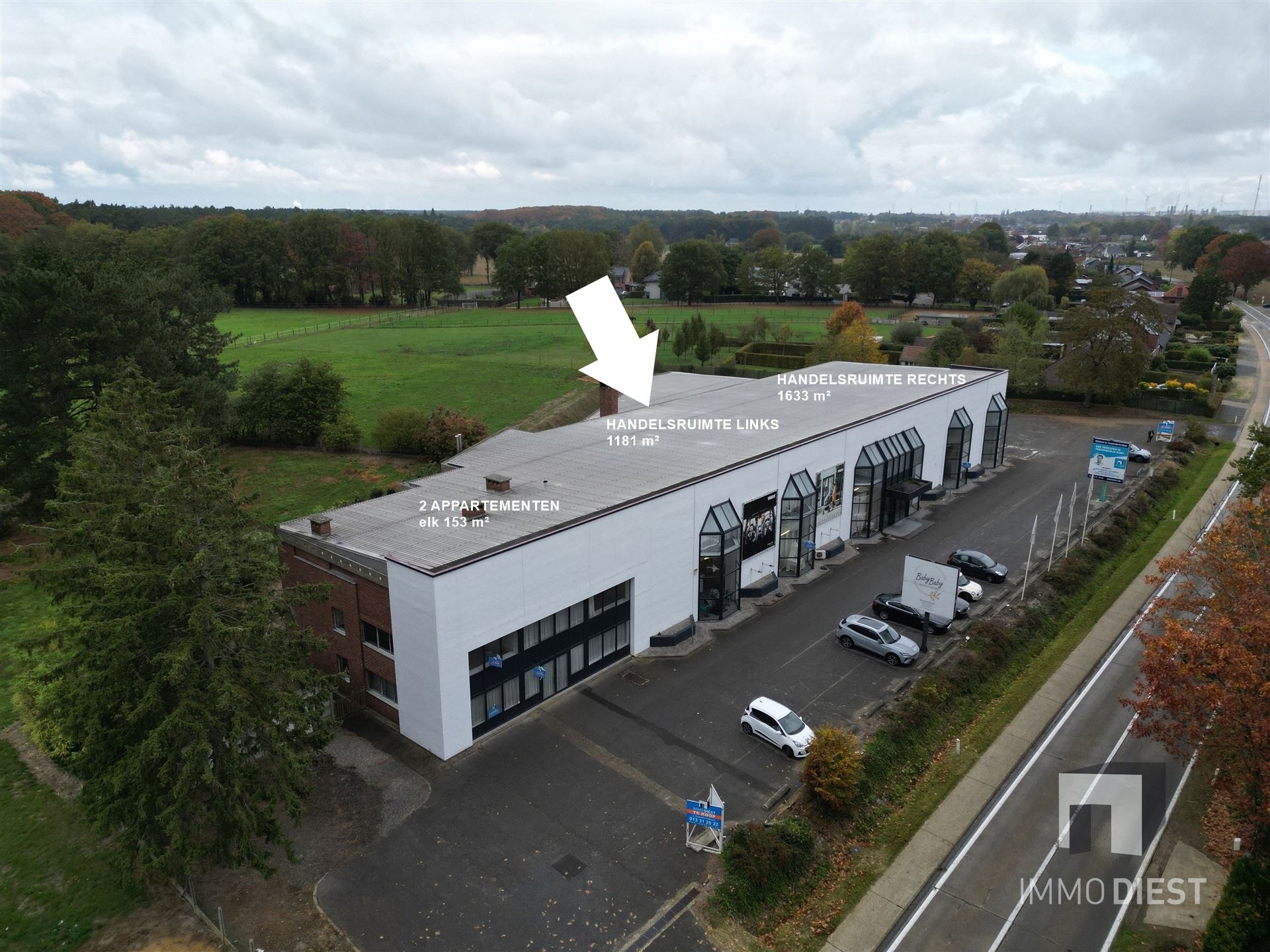 Handelspandvan 1633 m2 met ruime parking langs verbindingsweg - foto 1