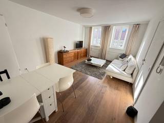 Appartement in het hartje van het stadscentrum op wandelafstand van Groenplaats, Scheldekaaien, gezellige restaurants, hoge scholen en universiteit.<br /><br />Indeling van het appartement:<br />Living: +/- 21 m² op parket.<br />Ingerichte keuken op parket met kasten, elektrisch kookfornuis, spoeltafel, frigo met vriesvak, dampkap.<br />Slaapkamer: +/- 12 op parket.<br />Badkamer: +/- 4 m², tegels, ligbad, lavabo en toilet.<br /><br />Algemene onkosten: +/- 90 per maand.<br />CV op gas. 