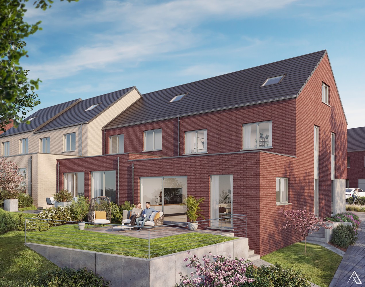 Maison 3 façades moderne et lumineuse avec chambre ou bureau au rez - photo 2