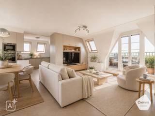 Deze bijzonder ruime en <strong>unieke</strong> <strong>penthouse</strong> bevindt zich in de recente residentie ‘Sea Port’ te Nieuwpoort-Bad.<br />Dankzij de <strong>uitstekende</strong> <strong>ligging</strong> vlakbij de wandelpromenade, de havengeul en de zee geniet u hier van een <strong>rustige, centrale en gegeerde locatie aan de kust.</strong><br /><br />Het appartement valt meteen op door zijn <strong>royale</strong> <strong>volumes</strong>, <strong>overvloedige</strong> <strong>lichtinval</strong> en <strong>aangename</strong> <strong>openheid</strong>.<br />De grote raampartijen, dakramen en twee ruime terrassen aan beide zijden zorgen voor een uitzonderlijk licht en luchtig woongevoel. Hierdoor kan u op elk moment van de dag genieten van zon, rust en buitenruimte.<br /><br />Het penthouse biedt bovendien heel wat mogelijkheden om in te richten in een moderne, warme kuststijl.<br /><br />De indeling is als volgt:
<ul>
	<li>Inkomhal;</li>
	<li><strong>Zeer</strong> <strong>ruime</strong> en <strong>lichtrijke</strong> <strong>leefruimte</strong> met grote raampartijen en een aangename <strong>open</strong> <strong>sfeer</strong>;</li>
	<li>Gezellige zithoek met <strong>op</strong> <strong>maat</strong> <strong>gemaakte</strong> <strong>inbouwkasten</strong>;</li>
	<li>Eetruimte met directe verbinding naar de leefruimte en keuken;</li>
	<li><strong>Twee</strong> <strong>ruime</strong> <strong>terrassen</strong> aan beide zijden van het appartement;</li>
	<li>Volledig ingerichte keuken met alle hedendaagse comfort;</li>
	<li>Handige berging met aansluiting voor wasmachine;</li>
	<li>Badkamer met dubbele wastafel, toilet, <strong>ligbad</strong> <strong>én</strong> <strong>douche</strong>;</li>
	<li>Apart gastentoilet;</li>
	<li>Twee ruime slaapkamers met <strong>inbouwdressing</strong>;</li>
	<li>Derde ruime slaapkamer met toegang tot het terras;</li>
	<li><strong>Aparte</strong> <strong>douchekamer</strong> met wastafel.</li>
</ul>
Extra troeven:

<ul>
	<li>Mogelijkheid tot aankoop van twee naast elkaar gelegen garageboxen aan €45.000 per garage;</li>
	<li>Drie volwaardige slaapkamers en twee badkamers;</li>
	<li>Op maat gemaakte <strong>inbouwkasten</strong>;</li>
	<li><strong>Gunstig</strong> <strong>EPC</strong>.</li>
</ul>
<br /><strong>De gebruikte renders tonen hoe het appartement modern en sfeervol kan worden ingericht en dienen als inspiratiebeeld voor de toekomstige koper.</strong><br /><br />Aarzel niet en contacteer ons snel om deze uitzonderlijke penthouse te ontdekken!