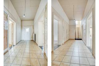 De inkomhal geeft toegang tot de leefruimte, maar ook tot de polyvalente ruimtes. Deze zijn te betreden door middel van de aparte zijingang. Hierdoor is deze woning uitermate geschikt voor vrije beroepers.<br /><br />De leefruimte mondt uit in de keuken, maar ook naar de ruimtes achterin de woning waar ook de badkamer terug te vinden is. Deze ruimtes kunnen naar eigen idee ingevuld worden.<br /><br />Op de eerste verdieping bevinden zich de 5 slaapkamers. Via de nachthal is er ook een vaste trap naar de zolder, die de mogelijkheid tot uitbreiding biedt. Ook is er een kelder aanwezig in de woning.<br /><br />De tuin beschikt ook over een vergunde loods met een oppervlakte van maar liefst 240 m². Ook bevindt er zich een garage.<br /><br />Ben jij op zoek naar een woning die je nog volledig naar eigen smaak kan inrichten? Contacteer ons dan zeker.<br /><br />Dit pand is onderworpen aan de renovatieverplichting van de Vlaamse overheid voor residentiële gebouwen (behoudens bij sloop binnen 5 jaar na de aankoop). Consulteer voor meer informatie de website van het Vlaams Energie- en Klimaatagentschap via https://www.vlaanderen.be/een-woning-kopen/renovatieverplichting-voor-residentiele-gebouwen<br /><br />Bestuursmaatregelen in het maatregelenregister: nee