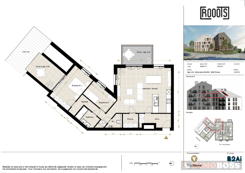Appartement met 2 slaapkamers - foto 4