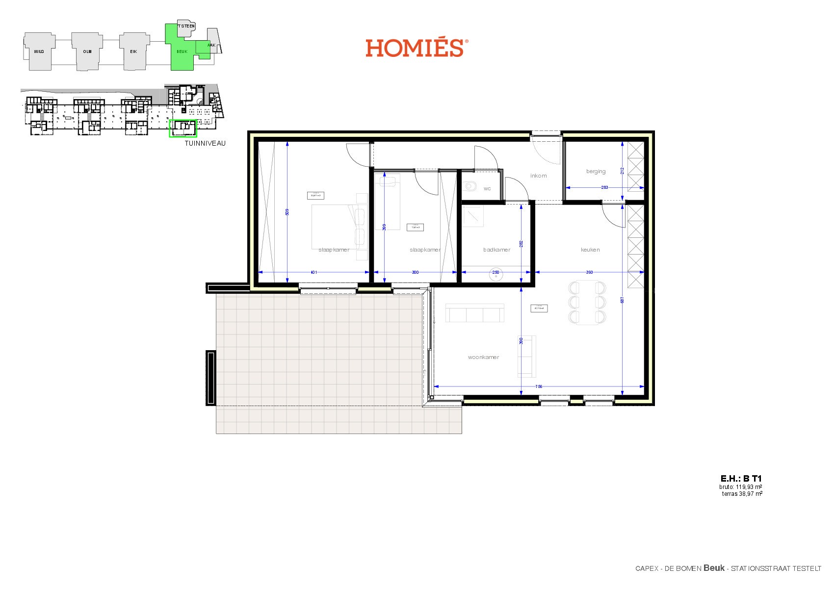 Gelijkvloers appartement 2slpk met riant terras - foto 2