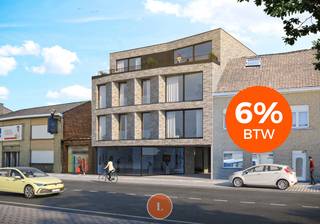 Nieuwbouw appartement met terras en garage– tweede verdiepingDit moderne nieuwbouwappartement, gelegen op de tweede verdieping, biedt 2 ruime...