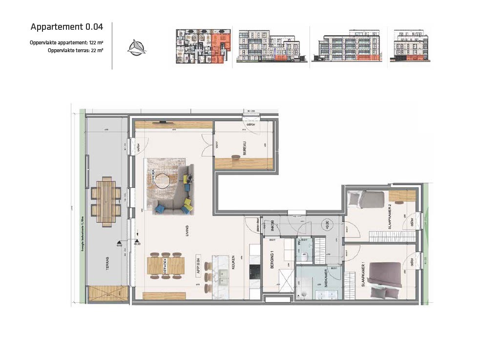 Appartement te koop in Wondelgem met 2 slaapkamers - foto 1