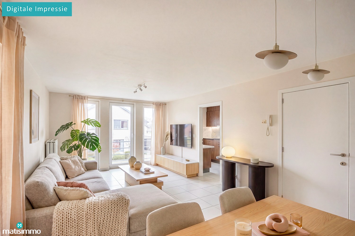 GOED ONDERHOUDEN APPARTEMENT MET BALKON, GARAGE EN KELDERBERGING TE BILZEN - foto 2