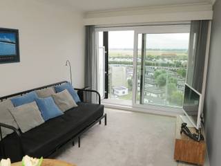 Residentie PARK : Op de 6de verdieping met panoramische zicht op het Hinterland, knusse zonnige studio op 250m van het strand, bestaande uit :...