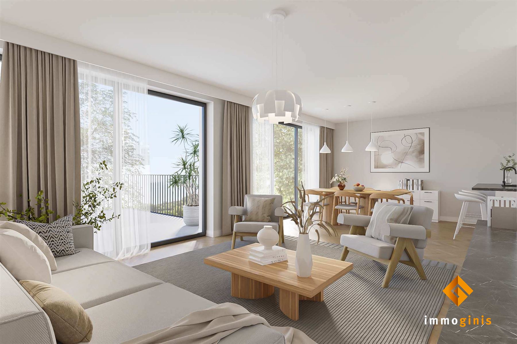 Appartement (eerste verdieping) met 2 slaapkamers en ruim overdekt terras. - foto 5