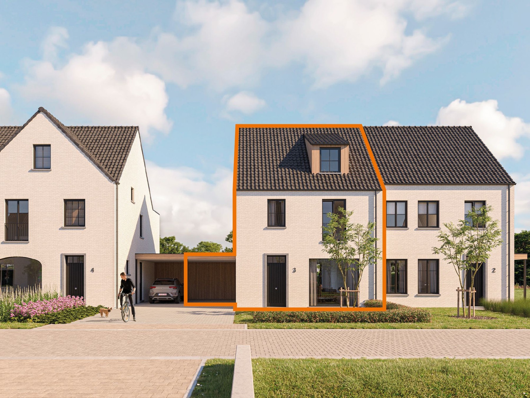 Lot 3 nieuwbouwwoning met 3 slaapkamers - foto 1