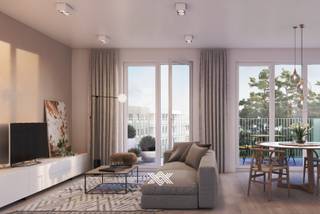 U vindt dit appartement van 96m² in het project Bloei in Gent. Het appartement beschikt over een inkomhal met een gastentoilet en plaats voor een vestiairekast. De eet- en leefruimte heeft een open keuken met aansluitend het zonneterras van 16m² met zuidoriëntatie en uitzicht op het nieuwe park. Het appartement beschikt over 2 slaapkamers met toegang tot het 2de terras en een badkamer met een inloopdouche of ligbad, dubbele lavabo en een tweede toilet. <br /><br />Bloei is een duurzaam nieuwbouwproject ingeplant tussen het Vossenbos en een park en dit op 7 minuten fietsen van het Station Gent Sint-Pieters en op wandelafstand van de tramhalte lijn 1. De architecten besteedden veel aandacht aan een doordachte indeling, lichtinval en kwalitatieve zonneterrassen. Bovendien is er voor ieder appartement een ondergrondse parking en berging voorzien.<br /><br />Bewoners genieten van een warmtepomp in combinatie akoestische en thermische isolatie, resulterend in een E-peil lager dan E22. Vloerverwarming is er de standaard. <br /><br />Benieuwd naar Bloei? Een persoonlijke, vrijblijvende afspraak via gilles@landbergh.be of 09 225 25 24.