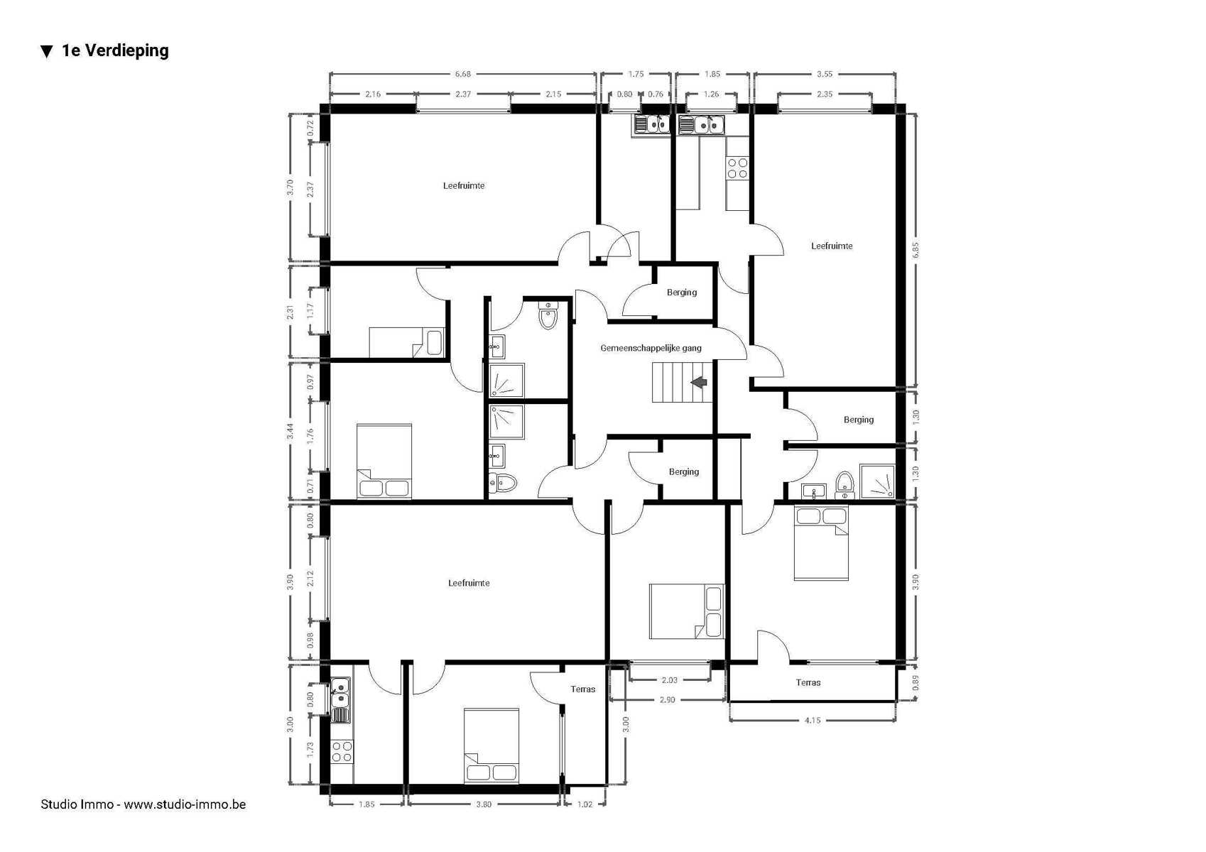 TE RENOVEREN OPBRENGSTEIGENDOM VAN 7 APPARTEMENTEN - foto 5