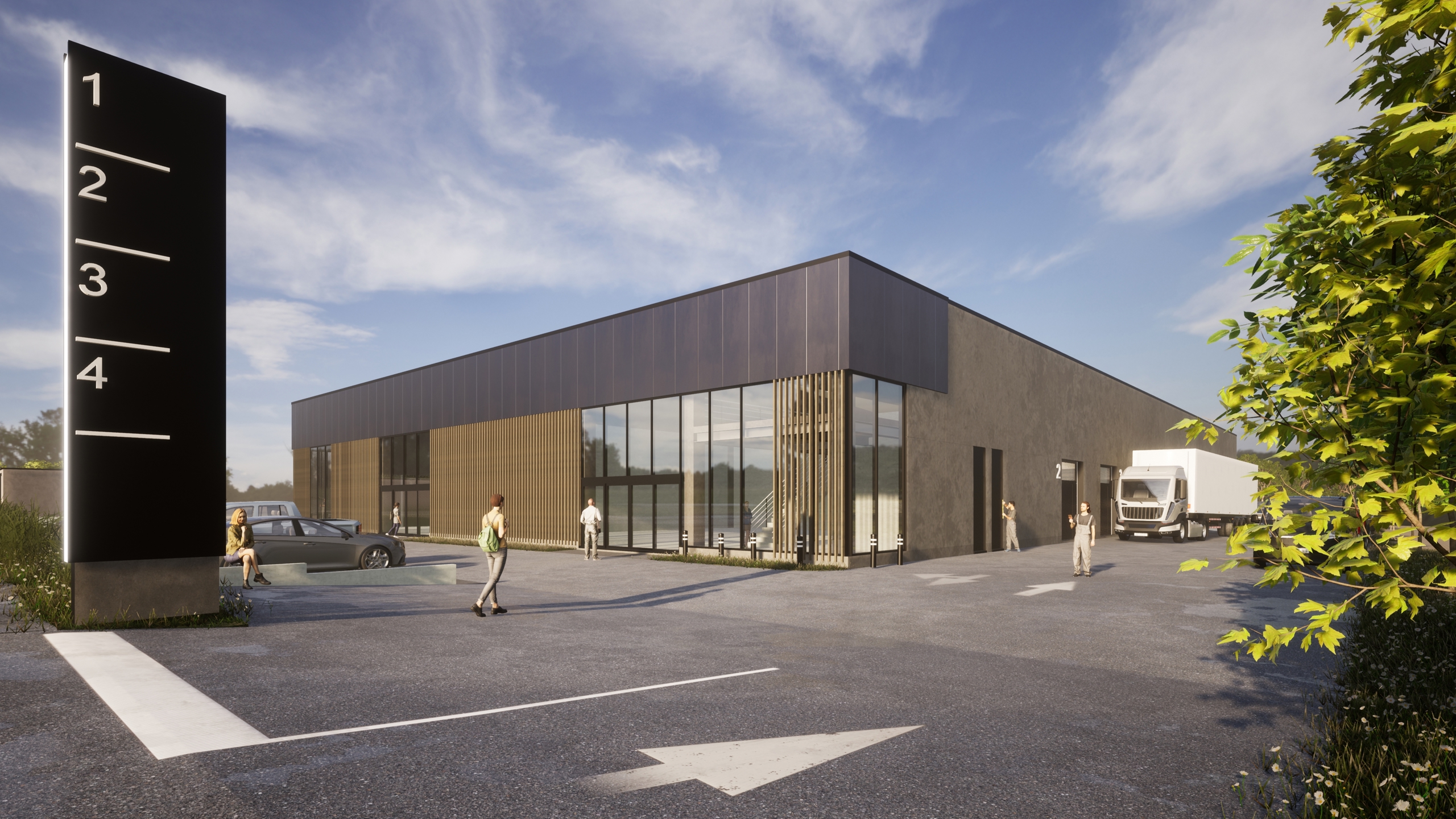 Te huur – Professionele hal met vitrine – Gembloux - foto 3