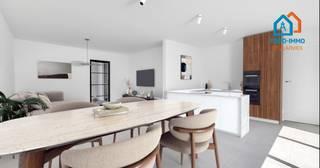 Voor meer info of een bezoek, bel 053 59 49 34 - Op een goede locatie in Denderleeuw bevindt zich deze halfopen bebouwing (nieuwbouwwoning) op...