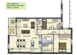 Dit appartement (A1.1) is gelegen op de 1ste verdieping in de Residentie Brouwershof te Westrozebeke (Staden) en bestaat uit: inkomhal - toilet - badkamer - leefruimte - keuken - berging - 2 slaapkamers - terras - garagebox (GB 105)<br /><br />Troeven van dit appartement: <br />- EPC-label A<br />- bewoonbare oppervlakte van 90 m²<br />- terras van 5,49 m²<br />- momenteel is het appartement met garagebox verhuurd aan 700 €/mnd<br /><br />Verkoop onder het stelsel van 21% BTW.