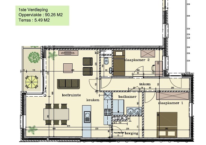 Appartement met 2 slaapkamers en garagebox te Westrozebeke - foto 3