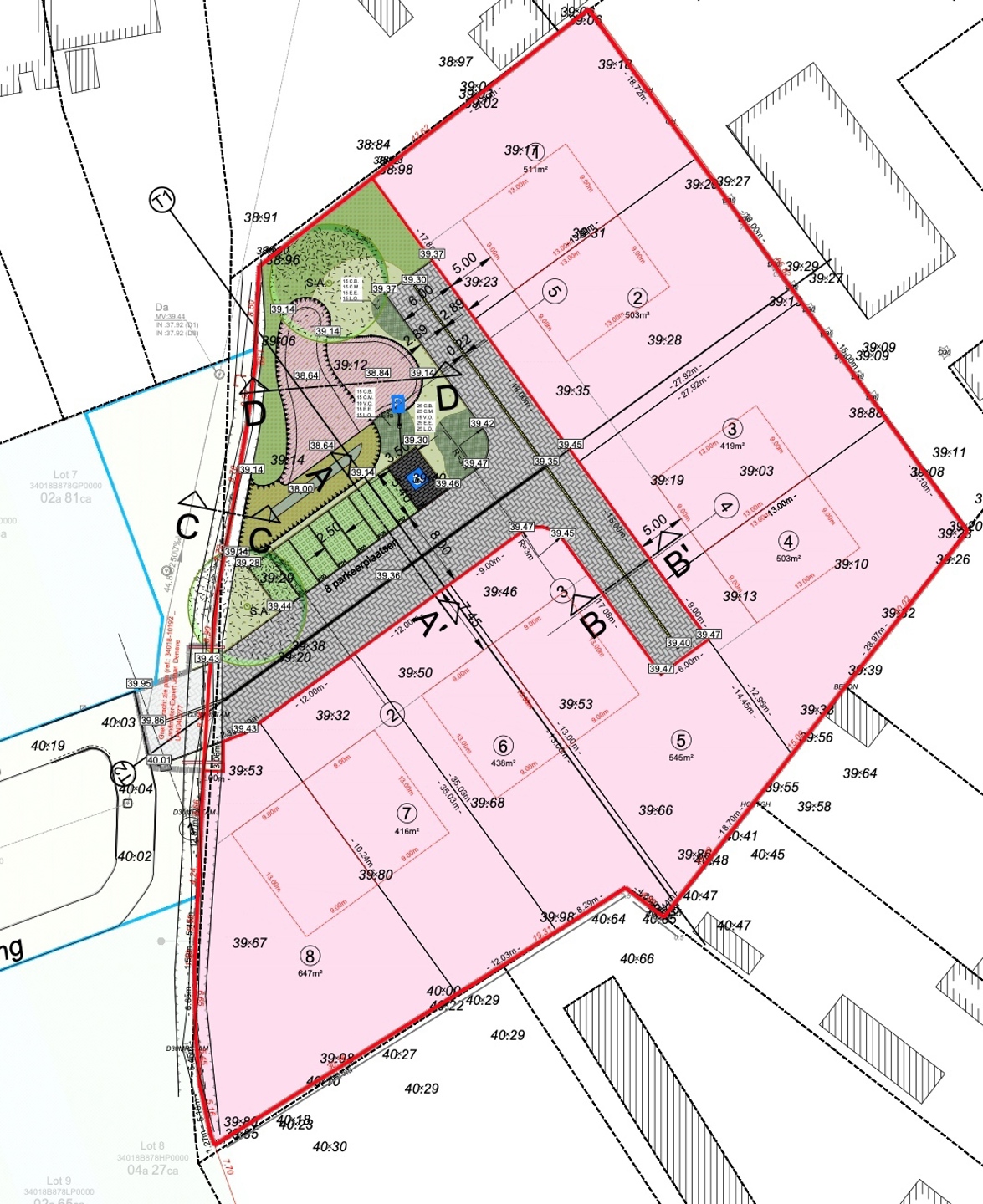 Goedgekeurde verkaveling van 8 loten bouwgrond. Rustig & aangenaam gelegen, in ANZEGEM. UNIEKE KANS!