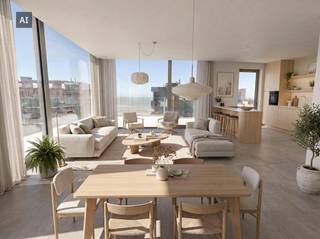 !! Ontdek dit project tijdens het OPENDEURMOMENT n.a.v. ons Nieuwbouw Weekend, op zondag 25/10 van 13u15 tot 14u15. Uiteraard ook eerder te bezichtigen op afspraak.<br /><br />Prachtige penthouse te koop in de nieuwe Residentie Duynhuys te Koksijde. Het appartement geniet van een mooi frontaal zeezicht en beschikt over 3 slaapkamers!<br /><br />Het penthouse profiteert van een zonnig terras (78m²!) én een zicht op zee dankzij de ideale hoekligging op de Gaston Lejeunestraat en Joststraat.<br /><br />Geniet van de perfecte combinatie van rust, natuur en de levendige kust, alles binnen handbereik!<br /><br />Op zoek naar interessante immo te Koksijde? Lees dan zeker verder!<br /><br />INDELING<br />> 5de verdieping<br />- Lichtrijke leefruimte met geïnstalleerde keuken, allen met prachtig zeezicht<br />- Slaapkamer 1 met eigen douchekamer en toilet<br />- Slaapkamer 2 met zicht op zee<br />- Berging<br />- Toilet <br />- Badkamer met douche <br />- Slaapkamer 3 met zicht op zee<br /><br />> Gelijkvloers: gemeenschappelijke fietsenstalling en aan te kopen parking via autolift. <br /><br />TROEVEN<br />+ Deze prachtige penthouse kan volledig naar eigen wens afgewerkt worden (vloeren, keuken, badkamer, binnendeuren)<br />+ Enige appartement op de verdieping, lift komt in het appartement zelf uit<br />+ Rustig gelegen vlakbij het strand, doch op wandelafstand van het commerciële centrum én nabij het openbaar vervoer. <br />+ Energiezuinig appartement: verwarming via warmtepomp, 5 privatieve zonnepanelen + ventilatiesysteem D<br /><br />Plannen beschikbaar op www.dewaele.com.<br /><br />Interesse in deze penthouse te koop in Koksijde? Neem dan zeker contact op met de dossierverantwoordelijke Sarah Velle via 0470 10 52 78 of sarah.velle@dewaele.com.<br /><br />Bestuursmaatregelen in het maatregelenregister: nee<br /><br />Deze AI-visualisaties zijn bedoeld als inspiratie. Er werd geen rekening gehouden met technische specificaties, stedenbouwkundige voorschriften of de concrete mogelijkheden tot realisatie.