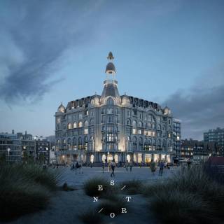 Situé au cinquième étage du prestigieux projet neuf The Grand Nieuwpoort, cet appartement d’exception offre une finition raffinée, notamment un parquet en chevron dans toutes les pièces de vie. Il comprend deux chambres spacieuses, deux salles de bains élégantes et offre une vue imprenable sur la place animée, l’arrière-pays ainsi que sur la mer du Nord.<br /><br />Ce logement allie confort et calme, avec un séjour lumineux grâce à de grandes baies vitrées, des plafonds hauts et un accès direct à la terrasse. La cuisine ouverte est équipée d’appareils modernes et de matériaux haut de gamme, idéale pour les amateurs de qualité. Les deux chambres accueillantes conviennent parfaitement aux résidents ou invités, tandis que les deux salles de bains sont décorées avec luxe et soin.<br /><br />La terrasse bénéficie d’une double vue rare sur la place et la mer, renforcée par la situation élevée au cinquième étage qui procure un sentiment d’espace ouvert et un panorama exceptionnel au quotidien.<br /><br />Vous résidez au cœur de Nieuwpoort, dans un bâtiment moderne et écoénergétique. The Grand est idéalement situé : en centre-ville face à la place rénovée, sur la digue, à proximité des boutiques, restaurants et à deux pas du port de plaisance. L’intérieur conjugue le charme d’antan et le confort contemporain, avec un hall d’entrée historique restauré menant à une piscine privée, un espace bien-être apaisant et un parking souterrain avec des boxes de garage larges.<br /><br />Ce bien est parfait pour un pied-à-terre en bord de mer, une résidence principale confortable ou un investissement sûr dans un projet côtier prisé. La livraison est prévue avant les vacances d’été 2027, avec les garages un an plus tard. <br /><br />Pour découvrir les plans et les finitions, nous vous accompagnons volontiers personnellement dans la découverte du projet.