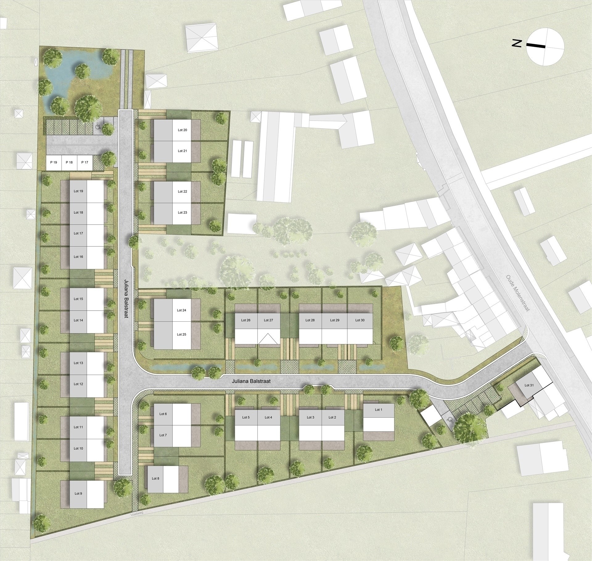 Perceel bouwgrond voor halfopen bebouwing in nieuw woonproject De Klingerie (280m²) - foto 2