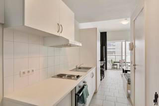 <strong>Compacte en lichtrijke studio nabij Park Spoor Noord</strong><br /><br />Deze gezellige en praktisch ingedeelde studio van 31 m² bevindt zich op de tweede verdieping van de Residentie Parktoren. De woonruimte is aangenaam lichtrijk en beschikt over een slimme slaaphoek, waardoor de beschikbare oppervlakte optimaal benut wordt. Verder omvat de studio een aparte badkamer met douche en toilet, evenals een handige berging met aansluiting voor een wasmachine. Dankzij de efficiënte indeling geniet u hier van comfortabel wonen op een compacte oppervlakte.<br /><br />De ligging is een absolute troef: op wandelafstand van het levendige Eilandje, het iconische MAS en het groene Park Spoor Noord. Bovendien bevindt de studio zich vlak bij de AP Hogeschool en is ze uitstekend bereikbaar met zowel het openbaar vervoer als de belangrijkste invalswegen.<br /><br /><strong>Bijzonderheden:</strong><br />- EPC-score A<br />- Elektriciteit conform<br />- Inclusief kelderberging<br />- Mogelijkheid tot aankoop van een autostaanplaats (€35.000)