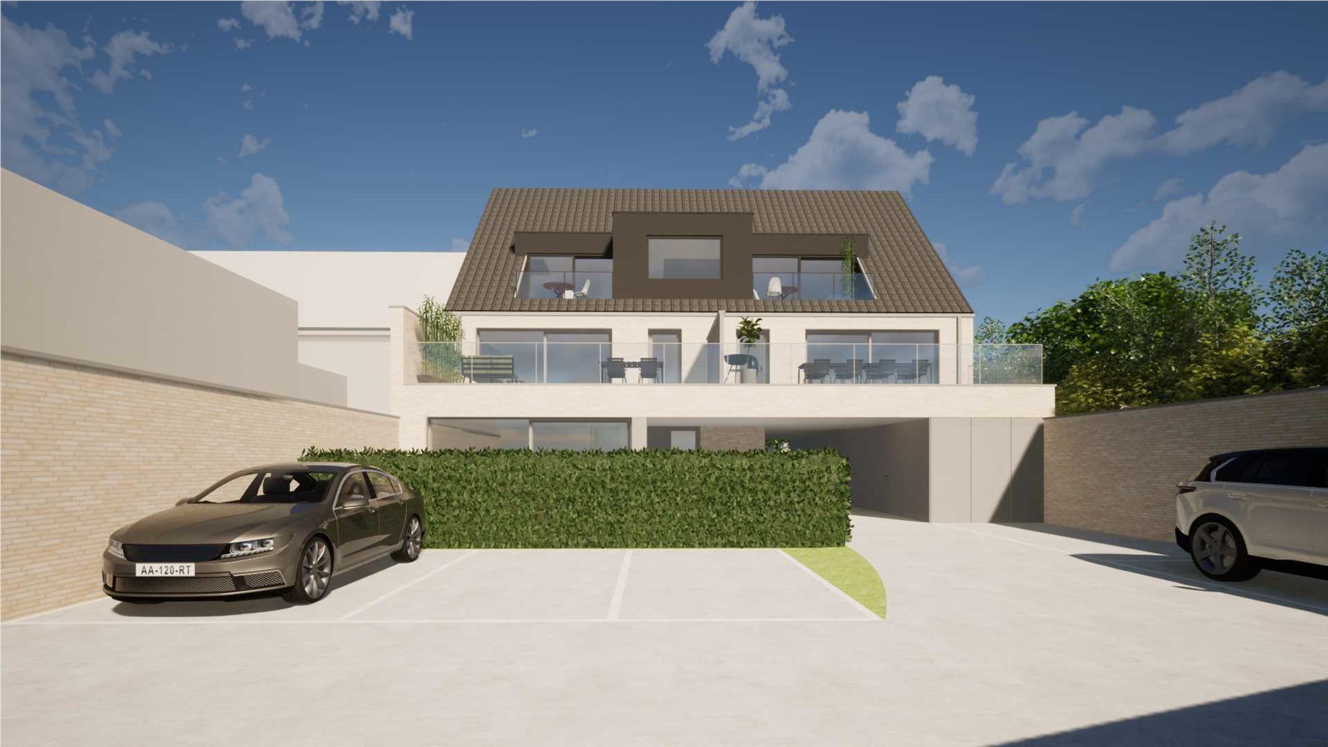 Nieuwbouwappartement (6%) te koop centrum Waregem: Dakappartement met 1 slaapkamer en leuk terras. - foto 5