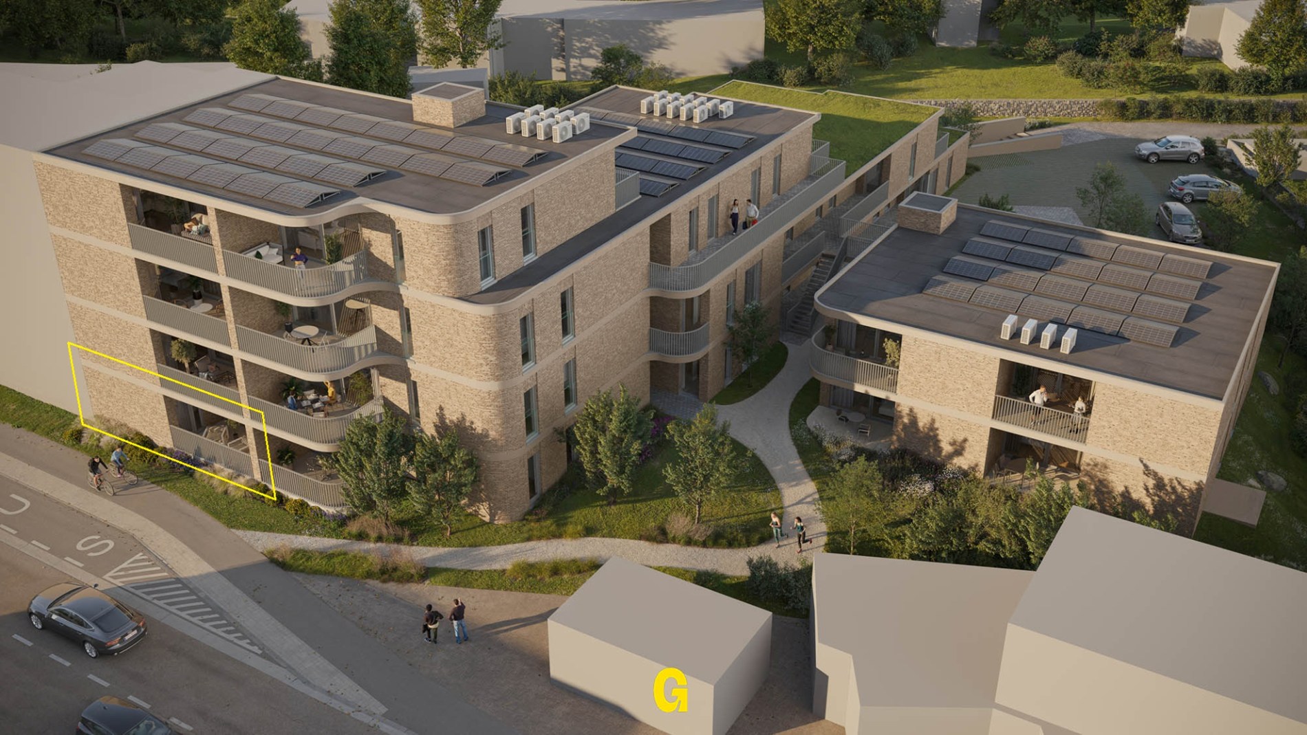 Nieuwbouwappartement op het gelijklvoers met 3 slaapkamers en 2 terrassen, in res. de Boomgaard vlakbij het centrum van Hoeselt - foto 1