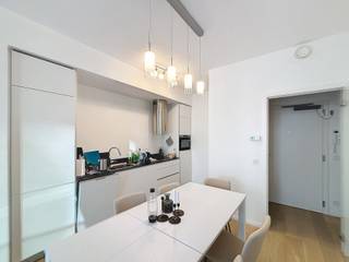 BRUSSEL, op een boogscheut van de Europese instellingen, gemeubileerd appartement met 1 slaapkamer van ±63m² op de 8ste verdieping. Het is als...