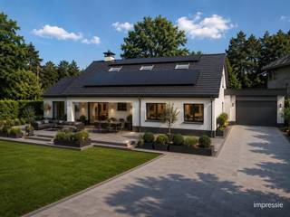 <p>Een luxueuze woonbeleving waar rust en privacy niet worden beloofd, maar van vanzelfsprekend aanwezig zijn.<br /><br />Via de elektrische toegangspoort van deze villa betreedt u het perceel, waar een ruime privatieve oprit plaats biedt aan meerdere - elektrische - wagens. De groene omkadering en doordachte aanleg versterken meteen het gevoel van rust en discretie dat deze villa typeert. Het ruime terras sluit naadloos aan op de keuken en vormt een verlengde van het interieur, ideaal om in alle rust te genieten van de zuidgerichte tuin.<br /><br />De ruime leefkeuken combineert maatwerk hout met geïntegreerde toestellen, waaronder een ingebouwde oven en moderne koffiemachine, en wordt aangevuld met een zitplek voor dagelijks gebruik. Aansluitend bevindt zich de open leefruimte, waar grote raampartijen het daglicht overvloedig binnenhalen en zorgen voor een sereen geheel.<br /><br />Via een mooie ruime hal bereikt u drie slaapkamers en de badkamer, allemaal op het gelijkvloers, wat zorgt voor een verfijnde en comfortabel woonverloop zonder etageverschillen. De eerste slaapkamer is prachtig afgewerkt en heeft een zachte lichtinval, waardoor er een aangename ruimte ontstaat. De tweede slaapkamer profiteert van een hoekligging met veel lichtinval en leent zich als kinderkamer, logeerkamer of bureau. De derde slaapkamer biedt flexibiliteit, en kan perfect worden ingericht als master bedroom, bureau of polyvalente ruimte. De badkamer op het gelijkvloers is elegant en modern ingericht, met een inloopdouche en een kwalitatief lavabomeubel.<br /><br />Boven ontvouwt zich een ruimte met karaktervolle balkenstructuur, geschikt voor diverse invullingen. Verder beschikt deze verdieping over een ingerichte wasruimte met lavabo, was voorzieningen en bijkomende douche. Wat het dagelijks comfort aanzienlijk verhoogt.</p><p>Tot slot een extra slaapkamer onder het dak biedt een praktische indeling en vormt een volwaardige aanvulling op de woning. De woning is praktisch voorzien van 20 zonnepanelen, wat bijdraagt aan een energiezuinig en kostenefficiënt woongebruik.<br /><br />Infoplicht:<br />Vg, Wg, Gmo, Gvkr, Gvv,<br />P-score: A, G-score: A<br />Dit is geen aanbod, alle informatie is onder voorbehoud van vergissingen of wijzigingen. Oppervlaktes zijn indicatief. <br /><br /> <br /><br /><br /><br /><br /> </p><p><br /><br /> </p><p><br /><br /> </p>