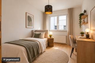 <p><strong><span>LICHTRIJK 2-SLAAPKAMERAPPARTEMENT OP TOPLOCATIE IN LEUVEN</span></strong></p>
<p><span>Op een uitstekende en rustige locatie in Leuven, vlak bij de Philipssite en pal naast een park, vinden we dit ruime en lichtrijke appartement van ca. 95 m². Gelegen in een doodlopende straat combineert deze woning een aangename woonomgeving met een uitstekende bereikbaarheid.</span></p>
<p><span>Het appartement bevindt zich op de gelijkvloerse verdieping, maar geniet door de helling van de straat van een hogere ligging. Hierdoor ervaart u vanuit de leefruimtes een gevoel van privacy en het uitzicht van een eerste verdieping.</span></p>
<p><span>Bij het binnenkomen valt meteen de aangename lichtinval op. Via de hal bereikt u de ruime leefruimte, voorzien van maar liefst drie grote ramen die de woonkamer overvloedig met natuurlijk licht vullen. De ramen kunnen volledig worden opengezet, wat zorgt voor een bijzonder aangenaam en ruimtelijk gevoel.</span></p>
<p><span>Aansluitend bevindt zich de open keuken, ingericht met alle nodige comfort en voorzieningen. Verder beschikt het appartement over twee ruime slaapkamers en een ruime badkamer met een recent gerenoveerde douche. Naast het toilet in de badkamer is er eveneens een afzonderlijk gastentoilet.</span></p>
<p><span>Tot slot is er een praktische, ruime berging met aansluitingen voor wasmachine en droogkast.</span></p>
<p><span>Met een gunstig </span><strong><span>EPC-label B</span></strong><span>, een bouwjaar van 2005, een uitstekende ligging en een aangename indeling is dit appartement een ideale thuis voor wie op zoek is naar comfort, ruimte en rust in de nabijheid van Leuven centrum.<br /><br /><strong>Parkeergelegenheid:</strong> Als bewoner geniet u van een voordelige bewonerskaart, waarmee u in de omliggende straten vlot en voordelig kunt parkeren.<br />De bewonerskaart is jaarlijks beschikbaar vanaf <strong>€61</strong>, afhankelijk van het aantal kaarten per adres.<br /><br />Interesse? Neem gerust contact op met Brent via 0485/152.191 voor meer informatie of een bezoek.<br /></span></p>