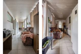 Op een vlot bereikbare ligging in Melsele, op minder dan 1 km van de E34, bevindt zich deze open bebouwing met 3 slaapkamers, achterbouw en een zuidgerichte tuin. De woning biedt heel wat potentieel voor wie op zoek is naar ruimte en verder wil afwerken naar eigen smaak.<br /><br />Je komt binnen in de inkomhal, waarna je doorloopt naar de leefruimte vooraan de woning, die in verbinding staat met de eetkamer en de volledig geïnstalleerde keuken met zicht op de tuin, die reeds vernieuwd werd.<br /><br />Verder beschikt het gelijkvloers over een ruime badkamer met bad, douche, toilet en dubbele lavabo, alsook een praktische berging/wasplaats.<br /><br />Op de eerste verdieping bevinden zich 3 slaapkamers. Deze verdieping dient nog verder afgewerkt te worden, wat de mogelijkheid biedt om de ruimtes volledig naar eigen wens in te richten.<br /><br />Buiten geniet je van een zuidgerichte tuin en voldoende parkeergelegenheid met plaats voor maar liefst 4 wagens.<br /><br />Technische troeven:<br />• Centrale verwarming op gas met hoogrendementsketel van 2022<br />• Leidingen boven reeds voorzien voor radiatoren<br />• Vooraan driedubbele beglazing voor de rest overwegend dubbele beglazing<br />• Zuidgerichte tuin<br />• Vlotte verbinding naar E34<br /><br />EPC E – renovatieplicht van toepassing<br /><br />Een woning met veel mogelijkheden op een strategische ligging in Melsele.<br /><br />Op zoek naar een ruime woning met aparte woonunit op een uitzonderlijke ligging?<br />Contacteer ons via 052 46 38 03 voor meer informatie of een bezoek.<br />