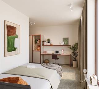 <p><span>Student room for rent HUB 02 Leuven</span></p><p><span>On a prime location in Leuven, at Sint-Jacobsplein and close to Gasthuisberg, the Botanical Gardens and the city center, you will find the modern student project HUB 02. Behind the characteristic facade of a former coach house lies a contemporary and quietly located complex with a pleasant private courtyard.</span></p><p><span>The student rooms are completely ready to move in and are finished to a high standard. Each room is painted and equipped with high-quality fixed furniture, curtains and lighting, and also has a private bathroom with shower, toilet and sink. In addition to private space, students have access to communal, fully equipped kitchens and enclosed bicycle storage.</span></p><p><span>HUB 02 is strongly committed to sustainable and energy-efficient living thanks to a geothermal heat pump, underfloor heating and solar panels. This not only ensures pleasant living comfort, but also a future-oriented and efficient energy supply.</span></p><p><span>The central location between various campuses, such as Gasthuisberg, Arenberg and the city center, makes this the ideal base for any student.</span></p><p><span>Interested? Get in touch with us!</span></p>