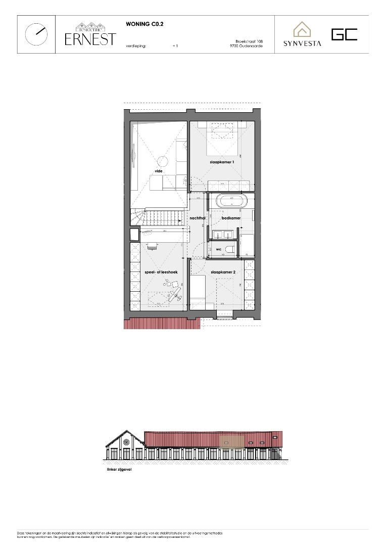 Modern huis met 2 slaapkamers, vide en speel- of leeshoek – Nieuwbouwproject Ernest, Oudenaarde - foto 4