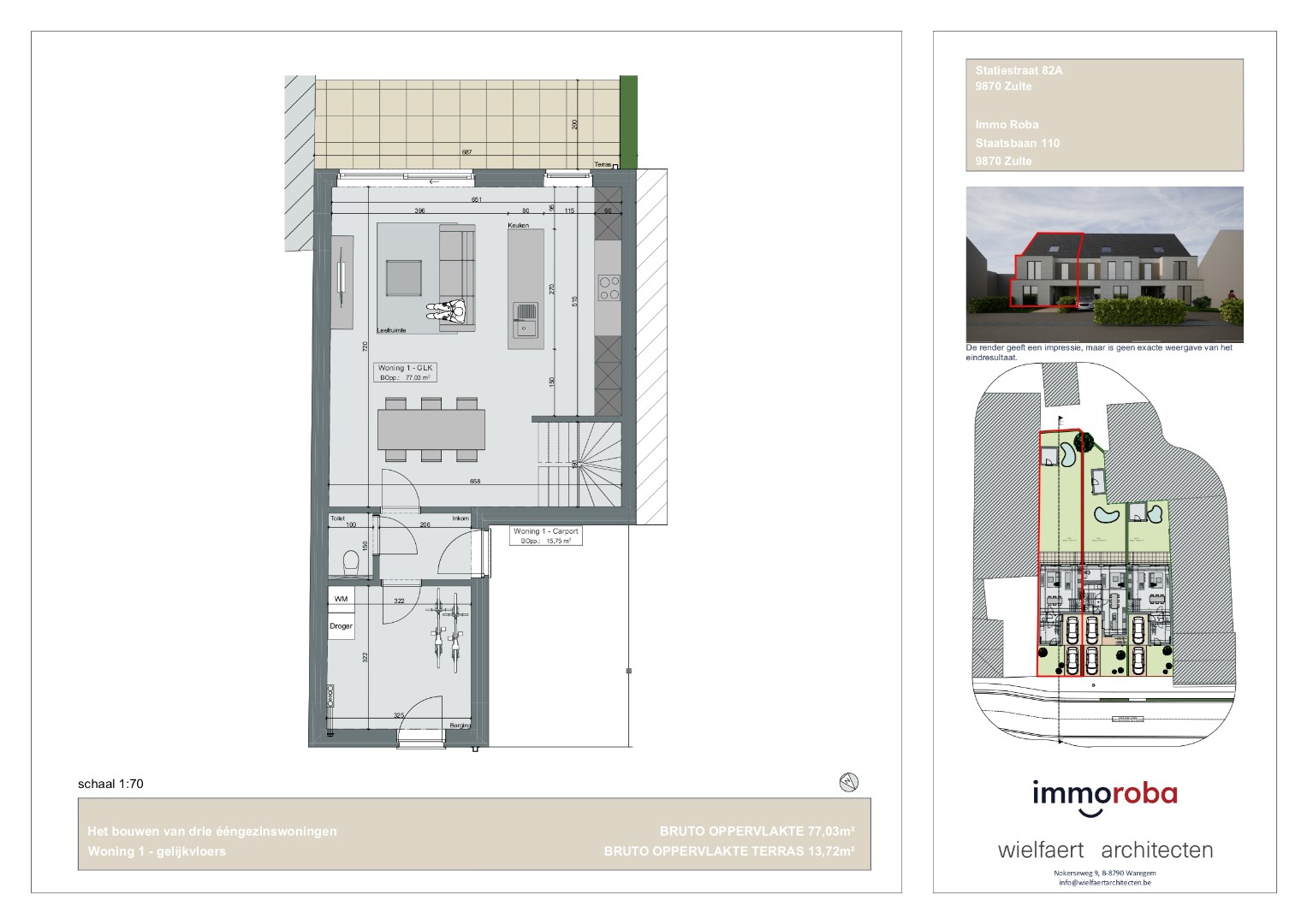 Maison à vendre à Zulte avec 3 chambres - photo 2