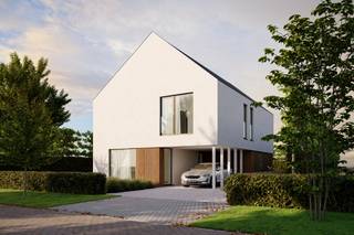Ontdek deze prachtige moderne woning, gelegen op een ruim perceel van 1.698 m² met een adembenemend zicht op het achterliggende landbouwgebied. Bij het binnenkomen wordt u verwelkomd in de inkomhal met vestiairekast en gastentoilet. De lichtrijke leefruimte met open keuken vormt het hart van de woning en biedt directe verbinding met de tuin. Praktisch comfort is verzekerd dankzij de inpandige garage en ruime berging.<br />Op de verdieping vindt U 3 volwaardige slaapkamers, een douchekamer en een apart toilet. De master bedroom beschikt over een ruime dressing en een eigen badkamer. Extra troef is de vaste trap naar de zolder, die tal van mogelijkheden biedt (bureau, hobbyruimte,…).<br />Interesse? Contacteer onze bouwadviseur Ewout via 0497 588 888 of contact@huysmanbouw.be.