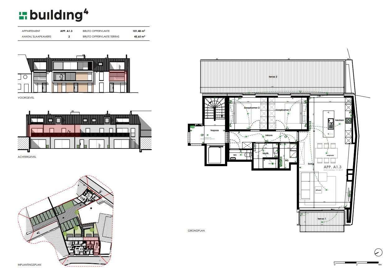Appartement met terras vlak bij de markt te Meulebeke (Tielt). - foto 2
