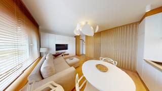 Volledig gerenoveerde studio met een slaaphoek, voorzien van een op maat gemaakt stapelbed.<br />De studio is gunstig georiënteerd en heeft zijdelings zeezicht.