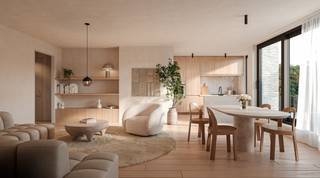 WERKEN GESTART- 50% VERKOCHT - OPLEVERING ZOMER 2027 !<br /><br /><br />6% BTW mogelijk en VASTE PRIJZEN !<br /><br />Ontdek dit prachtige nieuwbouwproject op een toplocatie aan het kruispunt van Achterbroek en Kalmthout – waar rust, bereikbaarheid en comfort perfect samenkomen. <br />Hier woont u op wandelafstand van winkels, openbaar vervoer (bus én station) en met een vlotte verbinding naar alle belangrijke invalswegen.<br /><br />Dit kwalitatieve project omvat 15 moderne appartementen, verdeeld als volgt:<br /><br />6 appartementen op het gelijkvloers<br />6 appartementen op de eerste verdieping<br />3 royale dakappartementen<br /><br />Tweeslaapkamerappartement 0.4 op het gelijkvloers met terras én tuin<br /><br />Dit ruime appartement (108m²) bevindt zich centraal in het gebouw en strekt zich uit over de volledige diepte.<br />Centraal vinden we de inkomhal die het dag-van het nachtgedeelte scheidt. Aan de voorzijde vinden we de twee slaapkamers en de verzorgde badkamer met apart toilet. Achteraan vinden we de royale leefruimte met open keuken die van veel natuurlijk daglicht geniet dankzij de grote schuifraam. Deze biedt toegang aan het terras met onderhoudsvriendelijke tuin. Verder nog een praktische berging/wasplaats en technische ruimte.