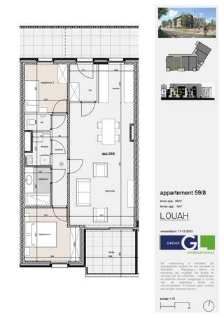 Modern nieuwbouwproject met 19 appartementen verdeeld over 3 verdiepingen. Er zijn appartementen met 1, 2 of 3 slaapkamers. Allemaal beschikken ze over een terras en de gelijkvloersappartementen hebben ook nog een klein privaat tuintje. Er is een ondergrondse parkeergarage met autostaanplaatsen en kelderbergingen. Elk appartement dient een parking en berging bij aan te kopen. Kopers kunnen genieten van 6% BTW indien ze aan de voorwaarden voldoen.