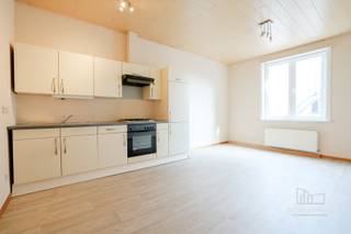 Schrijf u in voor het bezoekmoment via de website.<br /><br />Dit duplex appartement is gelegen op de eerste verdieping.<br /><br />De indeling is als volgt: op de eerste verdieping bevinden zich de keuken en leefruimte, evenals een apart toilet.<br /><br />Via de draaitrap bereiken we de tweede verdieping, die is ingericht als slaapruimte en beschikt over een douche en wastafel.<br /><br />Het appartement is gunstig gelegen nabij supermarkten, openbaar vervoer en andere voorzieningen. Daarnaast is er een vlotte verbinding met het centrum van Gent.