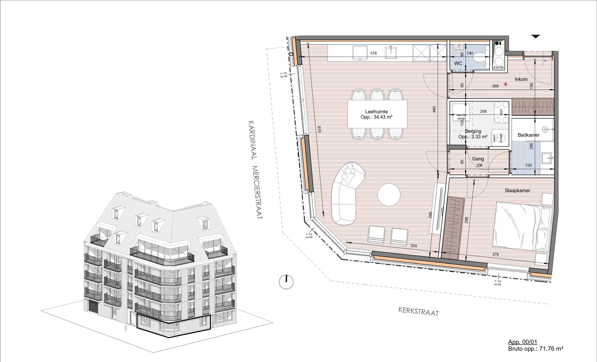 Gelijkvloers appartement in Residentie Antoine – Heist - foto 3