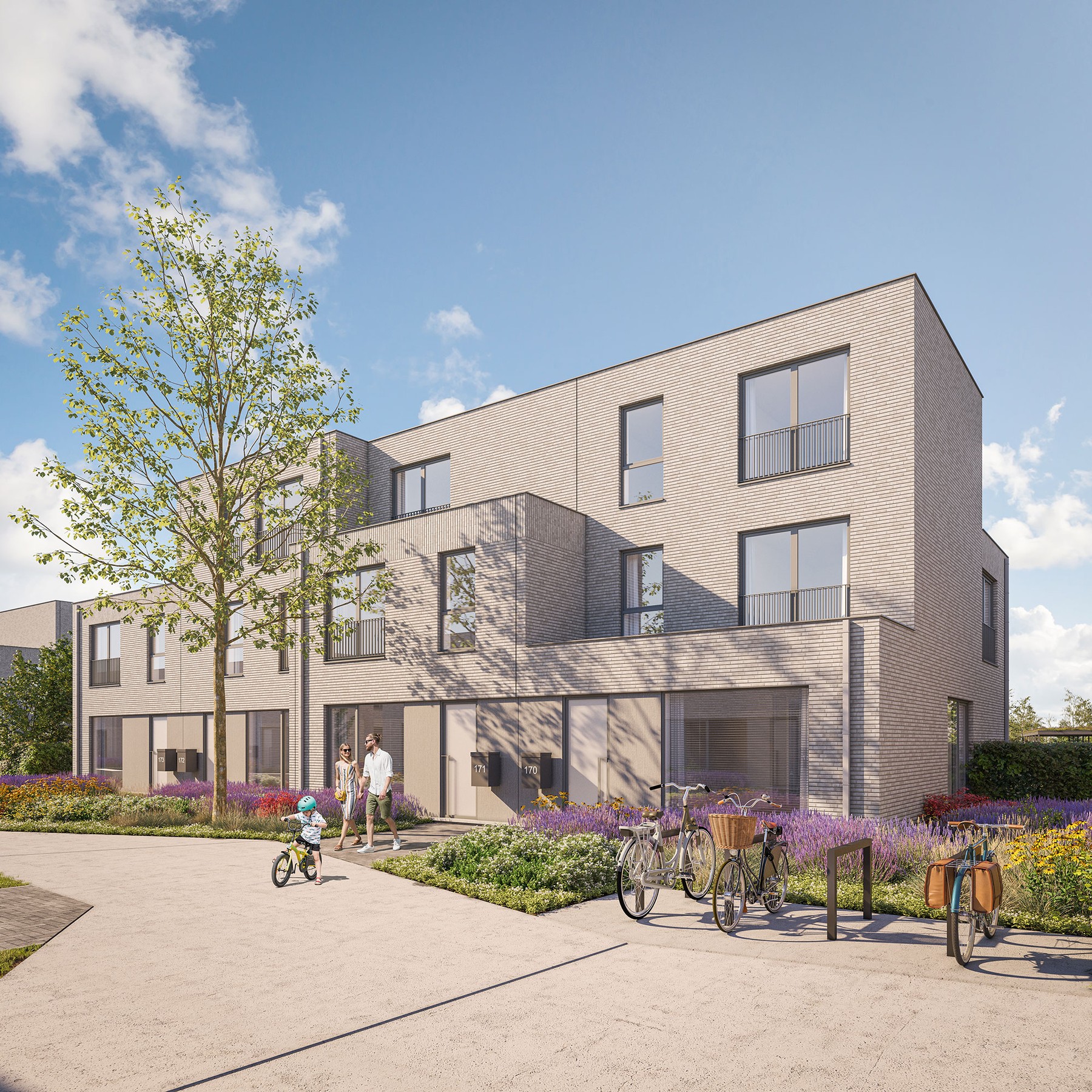 LOT 173 Moderne halfopen energiezuinige nieuwbouwwoning met 3 slaapkamers, tuin, carport en parkeerplaats. - foto 2