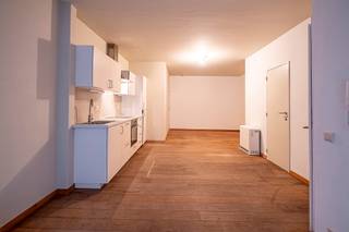 Rustig wonen, maar toch op een toplocatie nabij het Mechelsplein? Dat is mogelijk in dit instapklare appartement. Het is gelegen in een straat evenwijdig aan de leien en vlot bereikbaar met het openbaar vervoer en de auto en stadsfietsen staan om de hoek. <br /><br />Het duplex appartement ligt op de eerste verdieping van een kleinschalig gebouw zonder lift. De woonruimte op parket heeft een volledig open indeling en is uitgerust met een nieuwe keuken. Deze is uitgerust met oven, vuur en koelkast. Apart toilet, ideaal wanneer je gasten ontvangt. Lager gelegen (sousterrain) ligt de slaapkamer met ensuite badkamer. Ook de badkamer werd volledig vernieuwd en is voorzien van ruime inloopdouche, lavabomeubel met verlichte spiegel en aansluiting voor wasmachine. De slaapkamer is zeer ruim en heeft een L-vorm. Hierdoor is deze ideaal om een home office of dressing te creëren. <br /><br />Bijzonderheden:<br />Het appartement is beschikbaar vanaf: 1 oktober.<br />Maandelijkse kosten: €26,00 (inclusief water en verlichting gang)<br />Elektriciteit met eigen meters. Verwarming op elektriciteit. <br />EPC: 383 kWh/m²