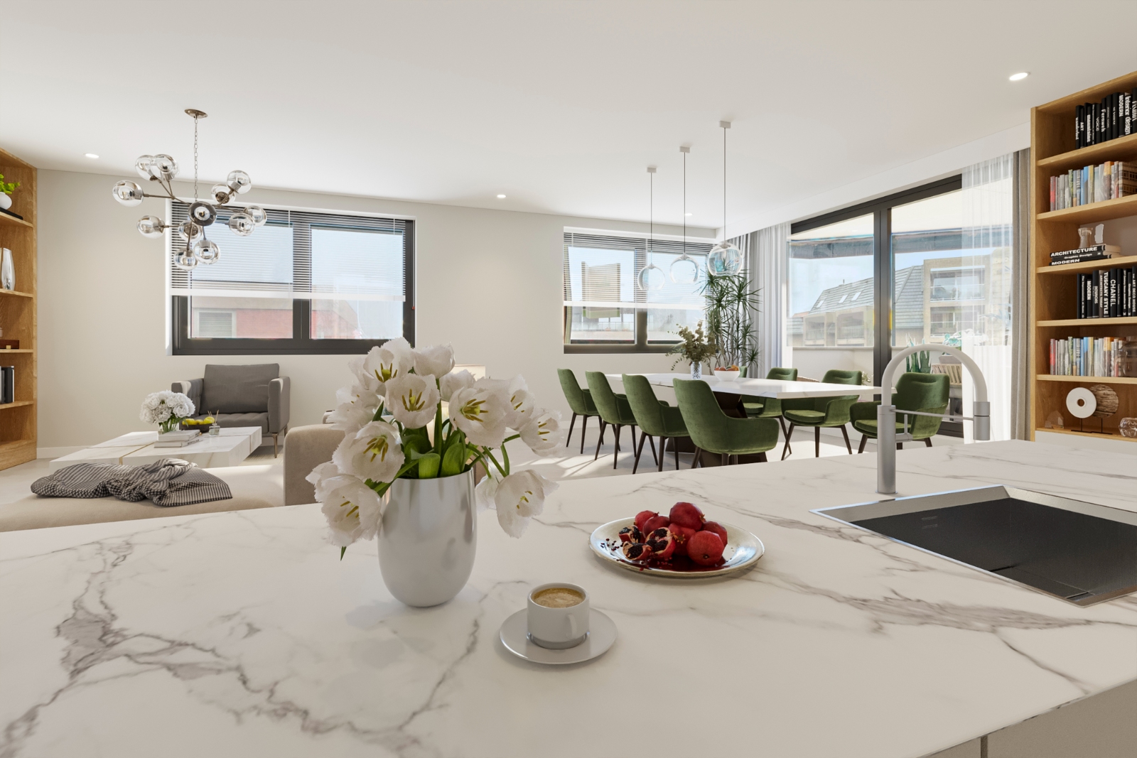 PRACHTIG RUIM APPARTEMENT MET 2 SLPKS EN EEN GROOT LEEFTERRAS - foto 3