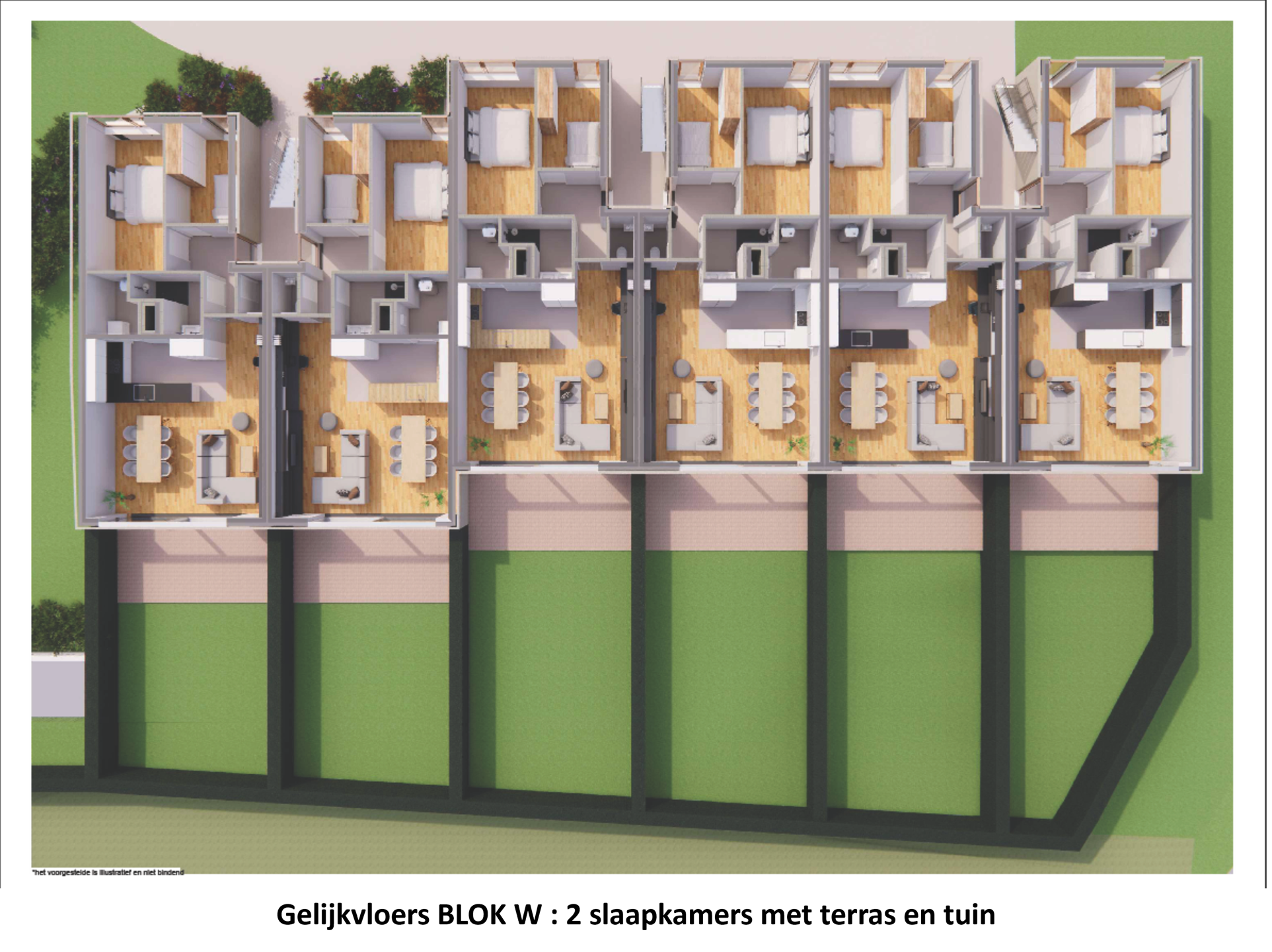 gelijkvloerse stapelwoning W0.5 met 2 slaapkamers en tuintje - foto 5