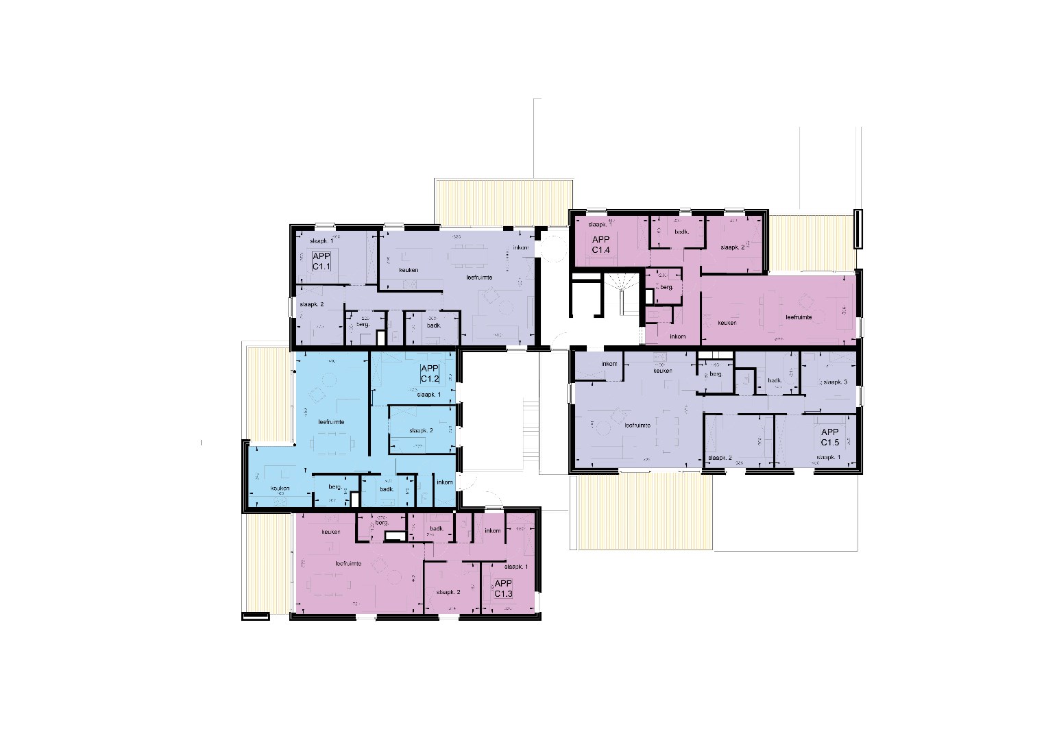 Nieuwbouwappartement met twee slaapkamers en terras van 12,90m² - foto 5