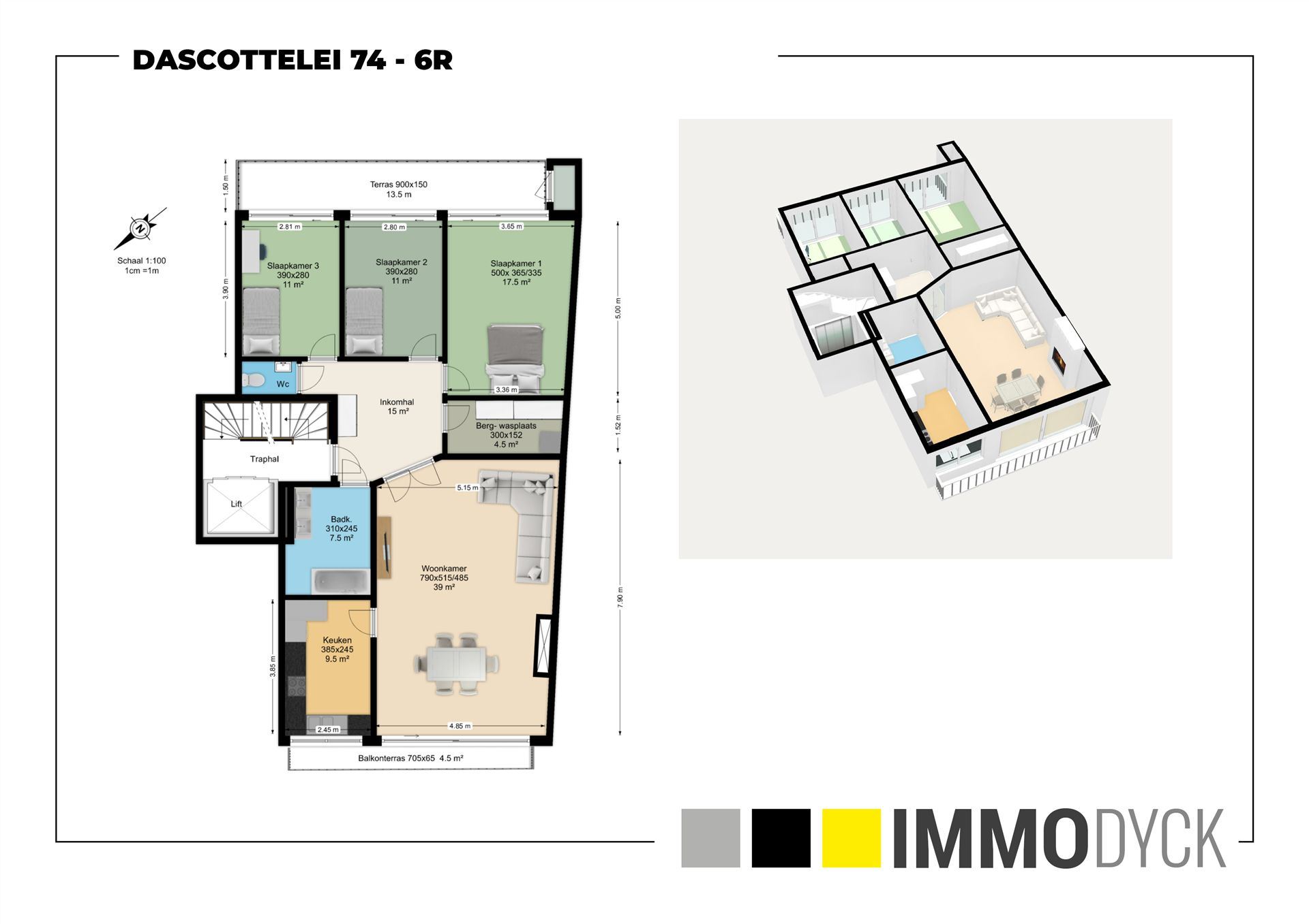 Ruim appartement met 3 slaapkamers, terrasen en garagebox (+ € 29.500) - foto 2