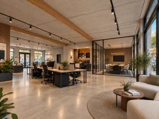 Op zoek naar een commerciële ruimte die u volledig naar uw hand kunt zetten? In het nieuwbouwproject Marconi & Edison, aan de Kerkplaats in Wommelgem, vindt u deze handels- of kantoorruimte van 153 m². Een interessante locatie voor wie zijn onderneming wil vestigen in een hedendaagse omgeving met tal van mogelijkheden.<br /><br />De unit bevindt zich op het gelijkvloers en wordt casco verkocht. Dit biedt u de kans om zelf te bepalen hoe uw toekomstige werkplek eruitziet. Of u nu een kantoor, praktijkruimte of handelszaak voor ogen hebt, de open oppervlakte laat verschillende invullingen toe.<br /><br />Wat dit pand extra aantrekkelijk maakt, is de combinatie van grote glaspartijen en een eigen tuin met zuidelijke oriëntatie. Het aangrenzende terras vormt een fijne aanvulling op de binnenruimte en biedt de mogelijkheid om ook buiten van een rustig moment te genieten.<br /><br />Ook aan praktische voorzieningen werd gedacht. In de ondergrondse parkeergarage zijn parkeerplaatsen, afgesloten garageboxen en afzonderlijke bergingen voorzien. Bij de aankoop van deze unit dienen verplicht twee parkeerplaatsen te worden aangekocht, elk aan € 27.000.<br /><br />Wilt u de mogelijkheden van dit pand ontdekken? Neem dan contact op met VB Vastgoed via 03 337 50 70 of info@vbvastgoed.be voor bijkomende informatie of een bezoek ter plaatse.