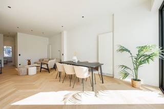 <p>Light, luxury and space in the heart of the city</p><p> </p><p>In the Anselmostraat, right on the border between the Harmony neighborhood and the bustling South, awaits an apartment that makes you feel at home instantly. A place where renovation is more than renewal: here is chosen for atmosphere, coziness and a luxurious finish.</p><p> </p><p>The neighborhood: charming, lively and popular</p><p> </p><p>The Harmony neighborhood is known for its quiet streets, beautiful stately facades and central location. Here you can walk to the parks, stroll to the city center or the nicest terraces of the bustling Zuid.</p><p> </p><p>Here you live in one of Antwerp's most sought-after locations, with everything within easy reach.</p><p> </p><p>Why you want to live here</p><p> </p><ul><li>A beautifully renovated apartment in a small building</li><li>Bright living space with open kitchen and access to the sunny terrace</li><li>High quality materials and professional finishing</li><li>Two beautiful bedrooms</li><li>Absolute prime location between Harmony District and South</li></ul><p> </p><p>The apartment is located on the second floor of a building with only 2 apartments. A practical entrance hall with checkroom and guest toilet and access to the living space. Flooded with light, access to the sunny terrace and connected to the open kitchen. All this with a beautiful herringbone parquet, luxury right? The open kitchen with island is equipped with all appliances and high quality finishes.</p><p> </p><p>At the front are two bedrooms: a generous master and a multifunctional room that serves perfectly as an office, dressing room or hobby room. They share a beautifully finished bathroom with walk-in shower and additional toilet.</p><p> </p><p>Interested? Don't wait too long and plan your visit via sinjoor.be and discover top-level living.</p>